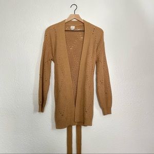a new day Tan Knit Long Cardigan Size XS